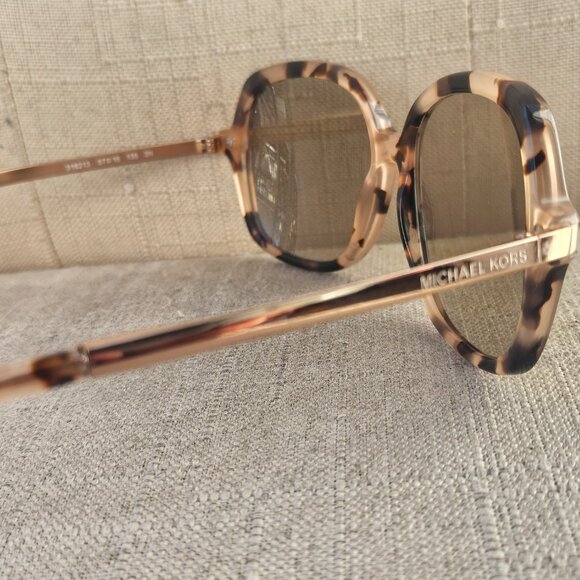 Michael Kors Ladies MK 2024 316213 Adrianna II Pink Tort Sunglasses Brown Lens main image 6